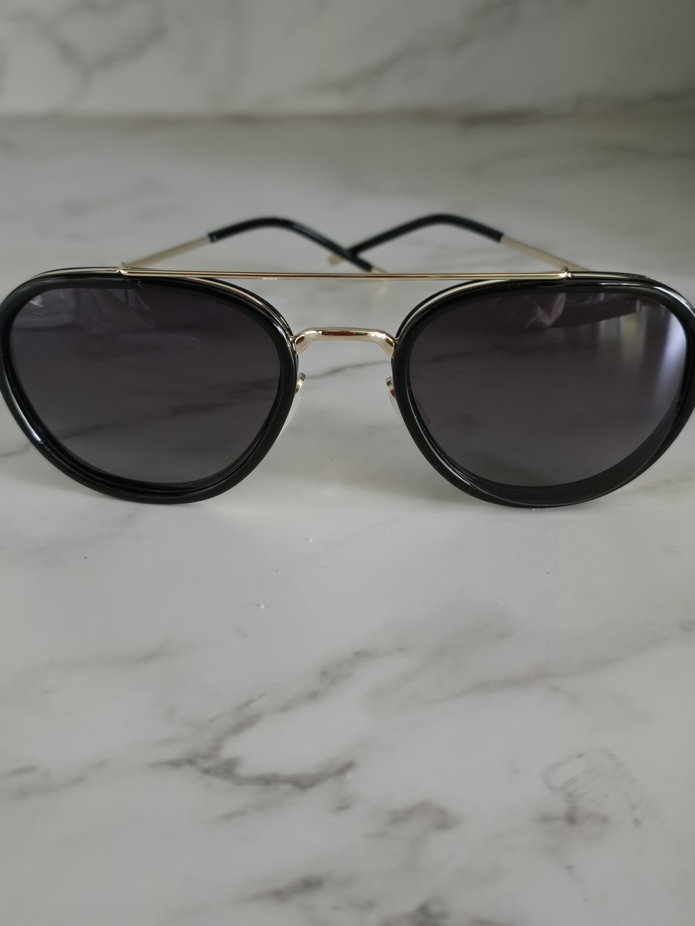 Prive' Revaux Black and Gold Aviator Sunglasses - Women